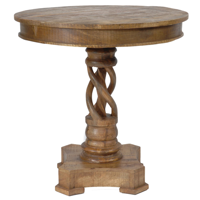 One Allium Way® Blair Mango Wood Twist Accent Table & Reviews Wayfair